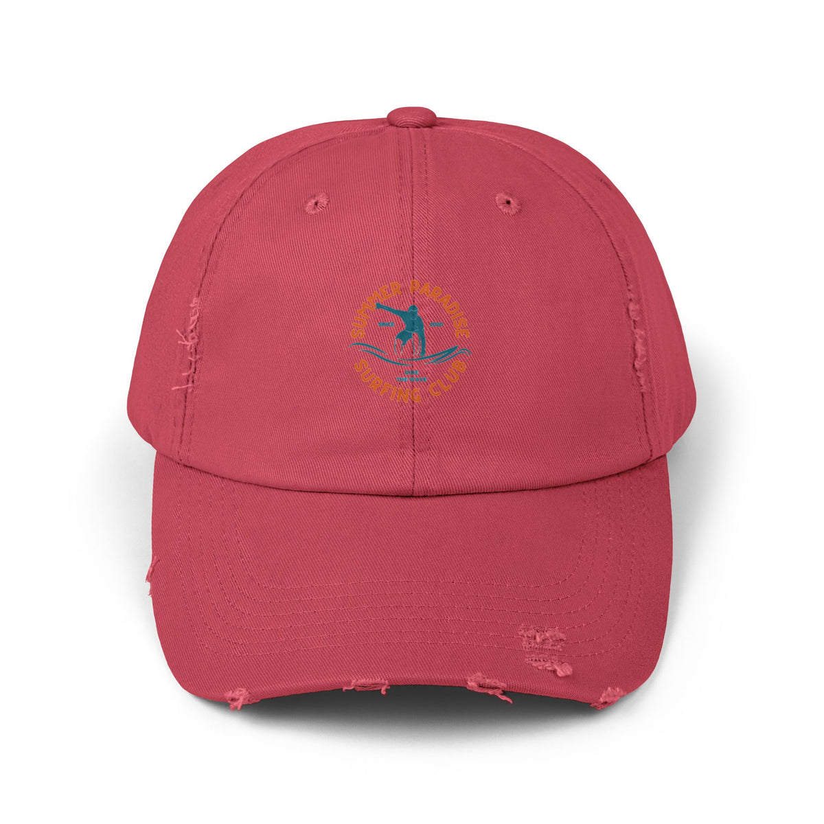 Unisex Distressed Surf Club Cap, Beach Hat, Casual Headwear, Outdoor Accessory, Gift for Surfers, Summer Style