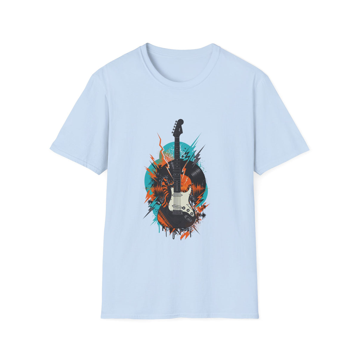Rock &amp; Roll Guitar Unisex T-Shirt, Casual Music Tee, Gift for Musicians, Concert Outfit, Festival Apparel