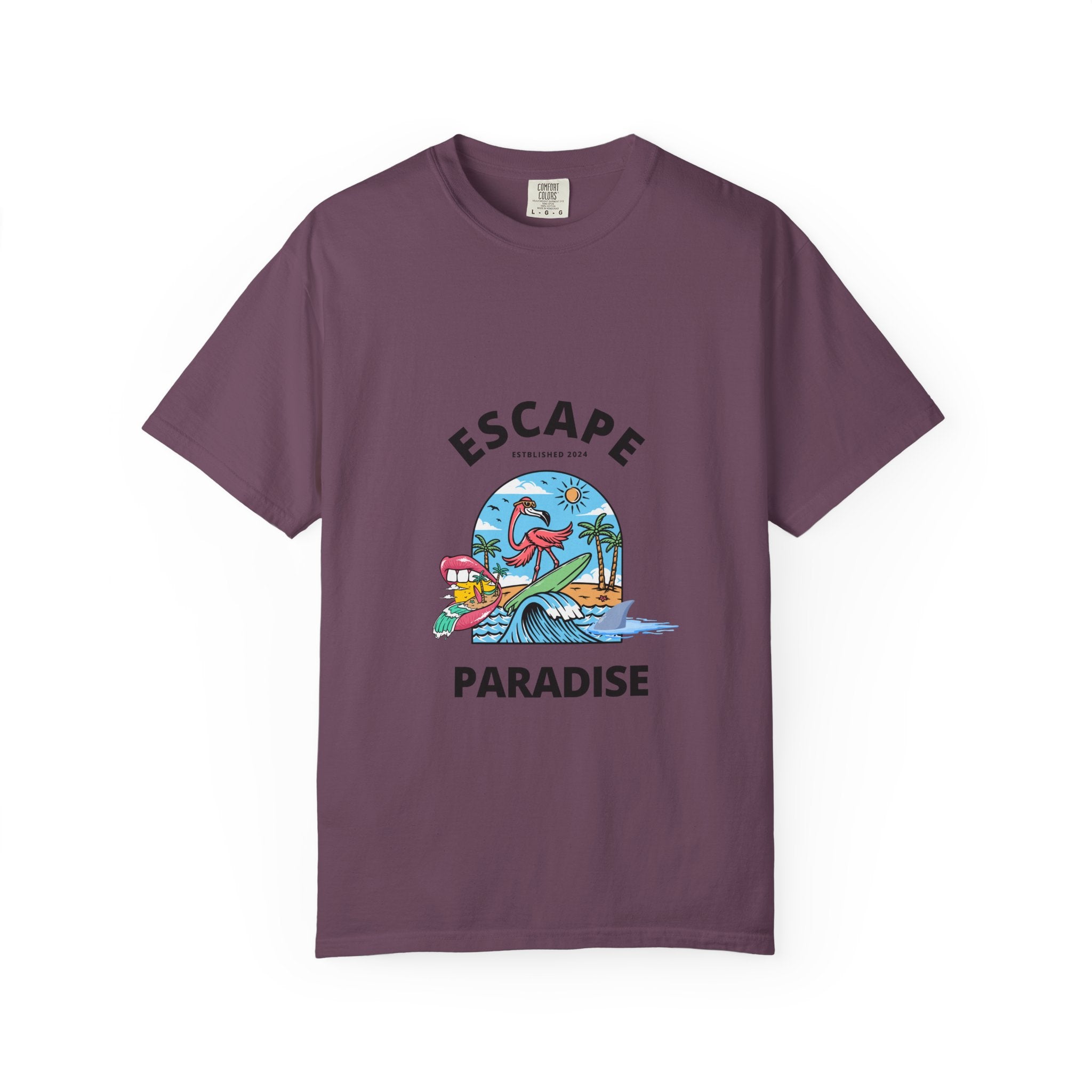 Escape Paradise Unisex Garment-Dyed T-shirt | Tropical Vibes Tee for Beach Lovers