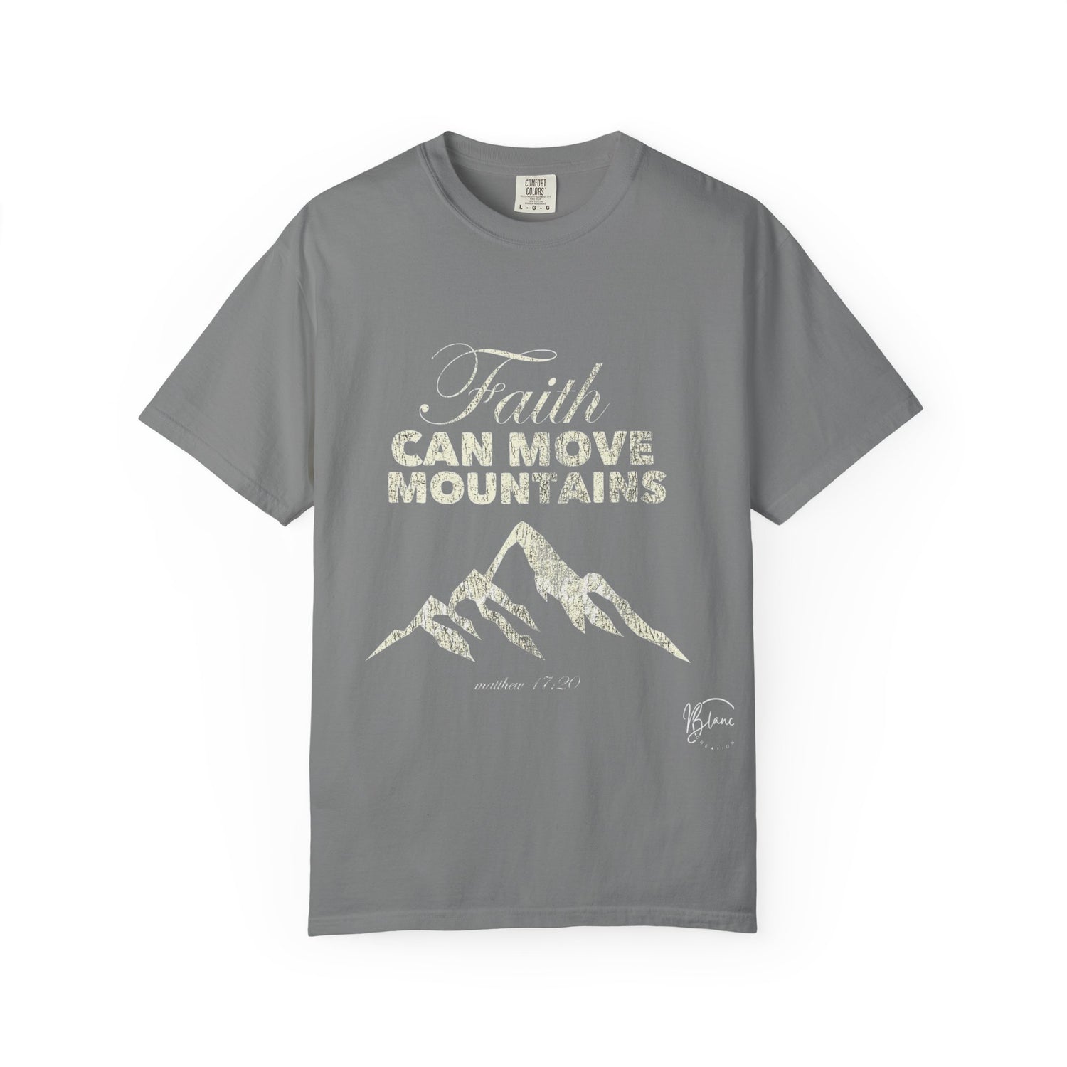 Faith Can Move Mountains T-Shirt — Inspirational Mountain Graphic Tee