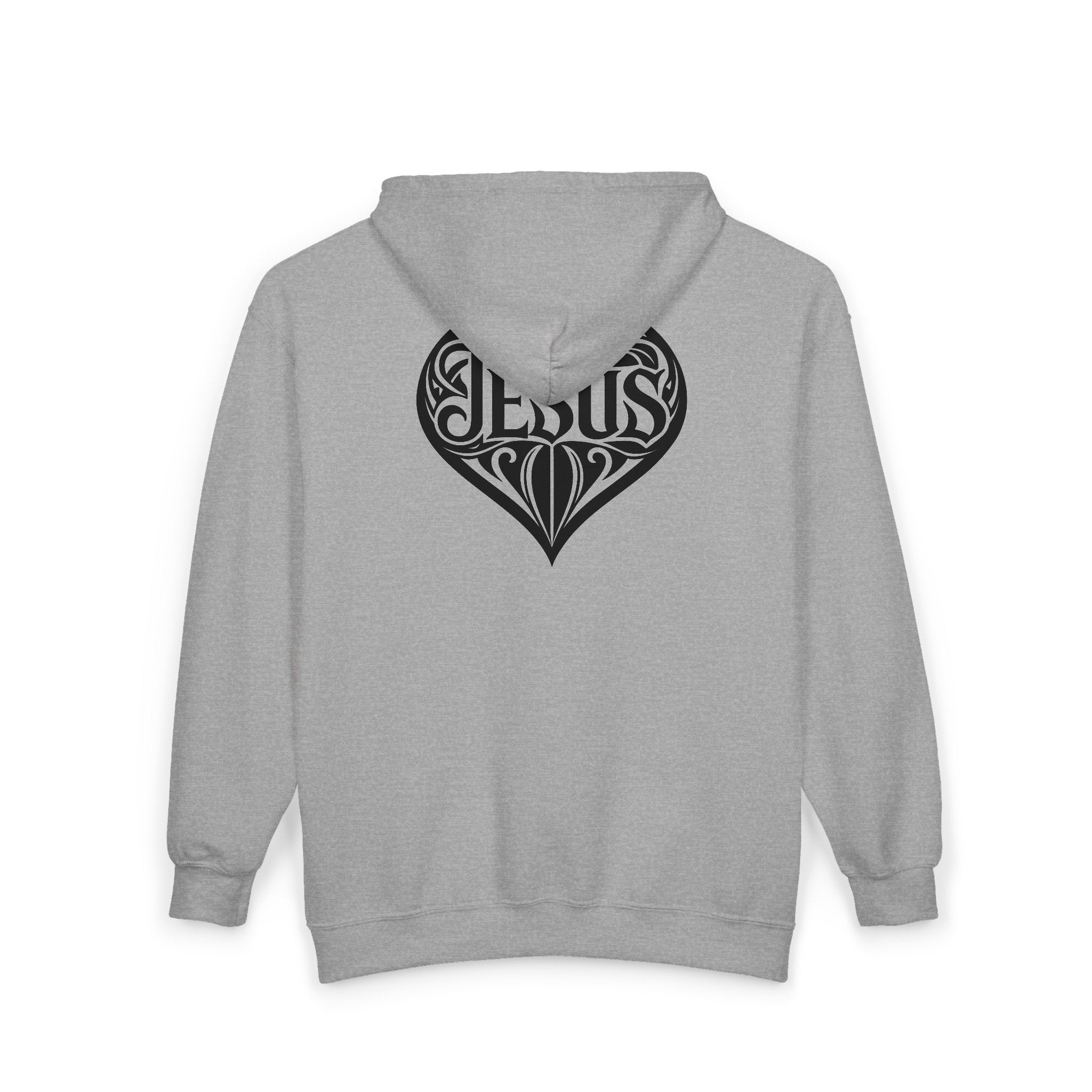 Heart Dagger Zip Hoodie – Gothic Heartline Full-Zip Sweatshirt