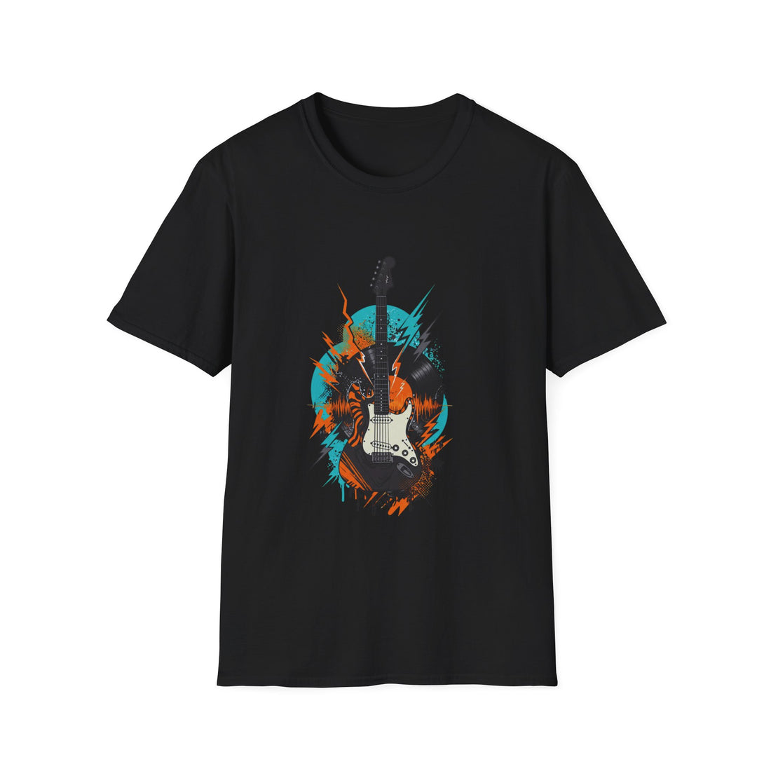 Rock &amp; Roll Guitar Unisex T-Shirt, Casual Music Tee, Gift for Musicians, Concert Outfit, Festival Apparel