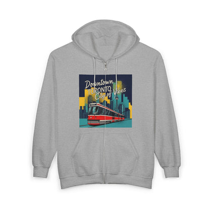 Toronto Tram Hoodie, Cozy Zip-Up Sweatshirt, City Life Apparel, Toronto [...]