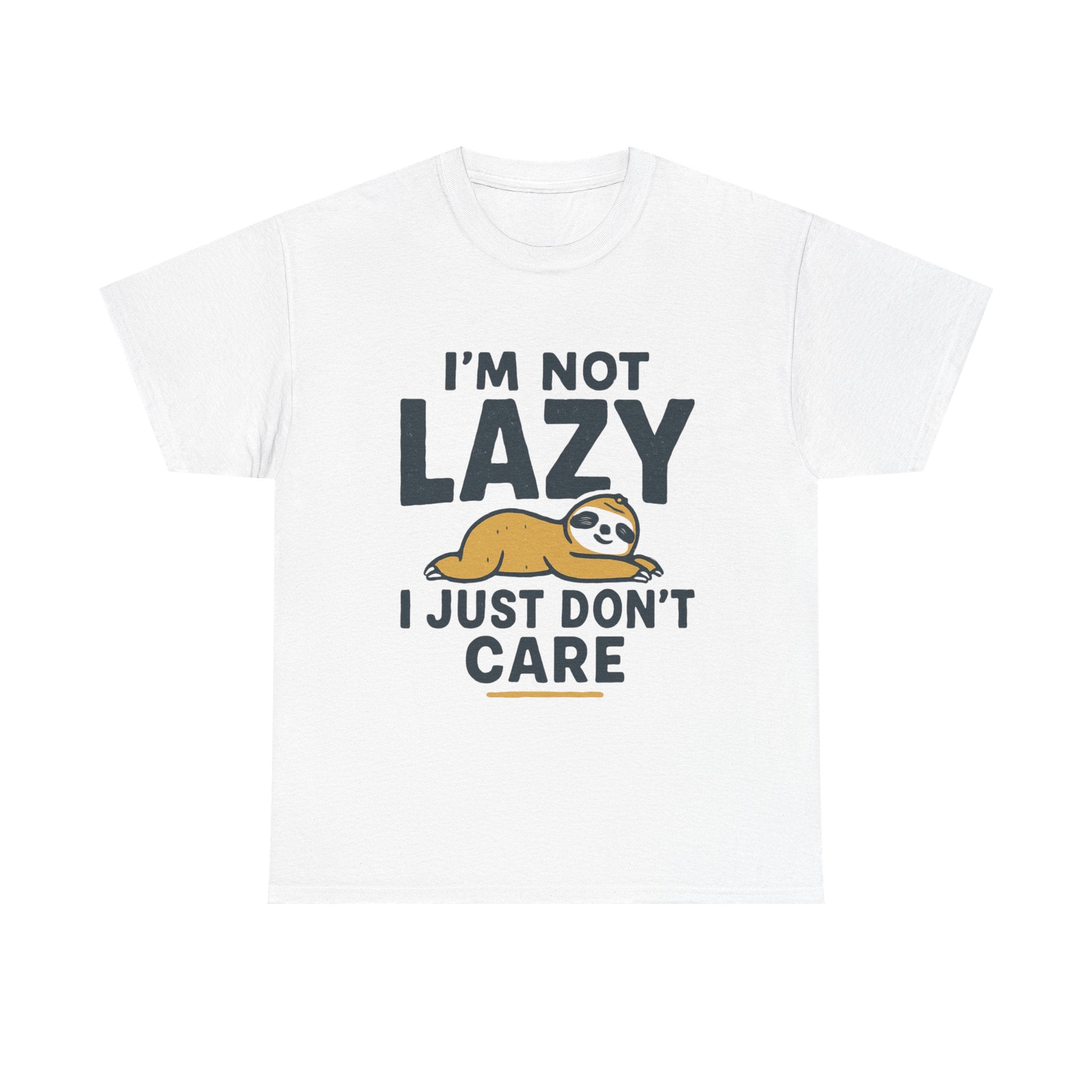 Lazy Sloth Unisex Tee, Funny Graphic T-Shirt, Perfect for Relaxation, Gifts for Friends, Cute Sloth Apparel