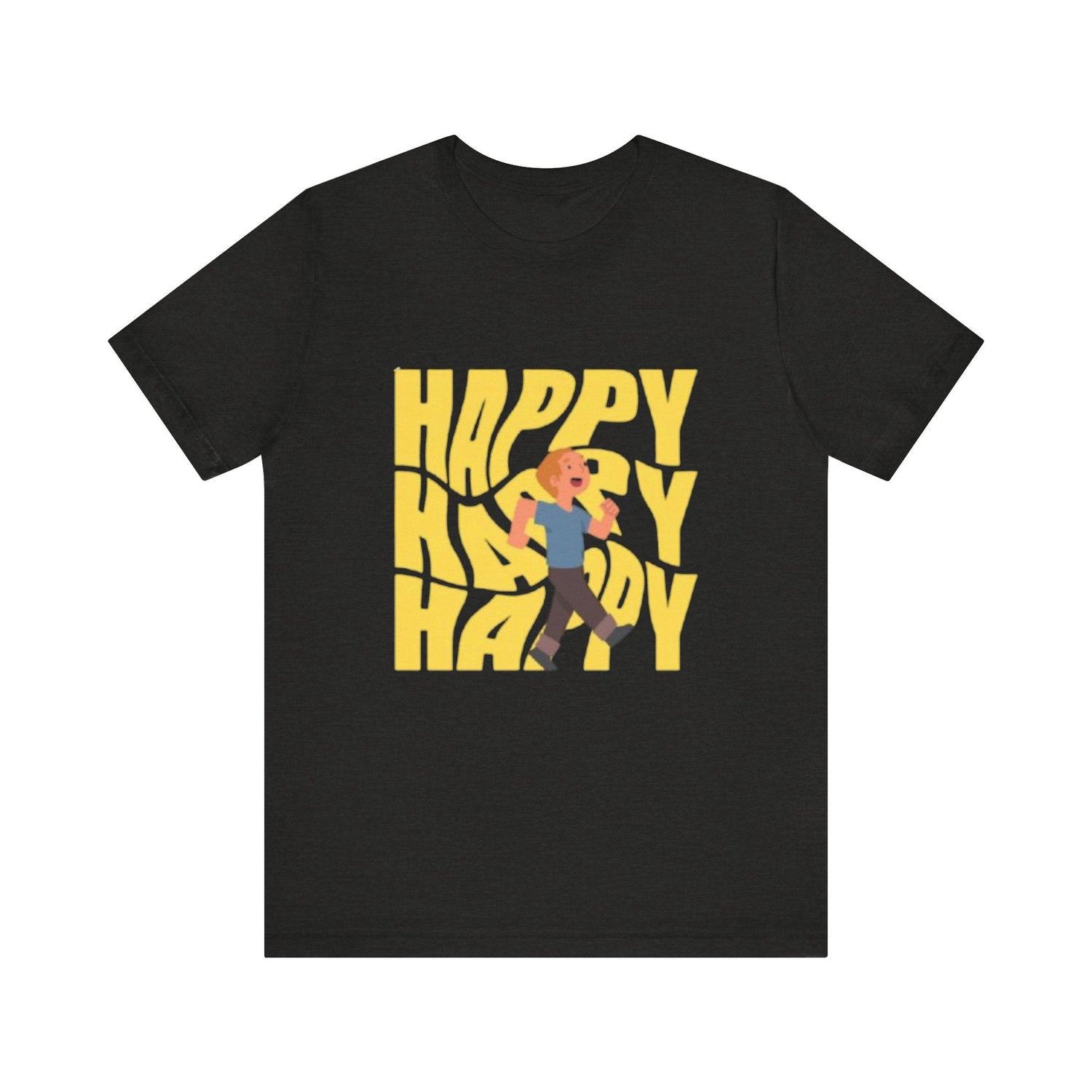 Unisex Graphic Tee - Happy Printed Tee - Eco-Friendly Jersey Tee  Gift