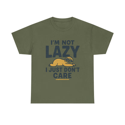 Lazy Sloth Unisex Tee, Funny Graphic T-Shirt, Perfect for Relaxation, Gifts for Friends, Cute Sloth Apparel