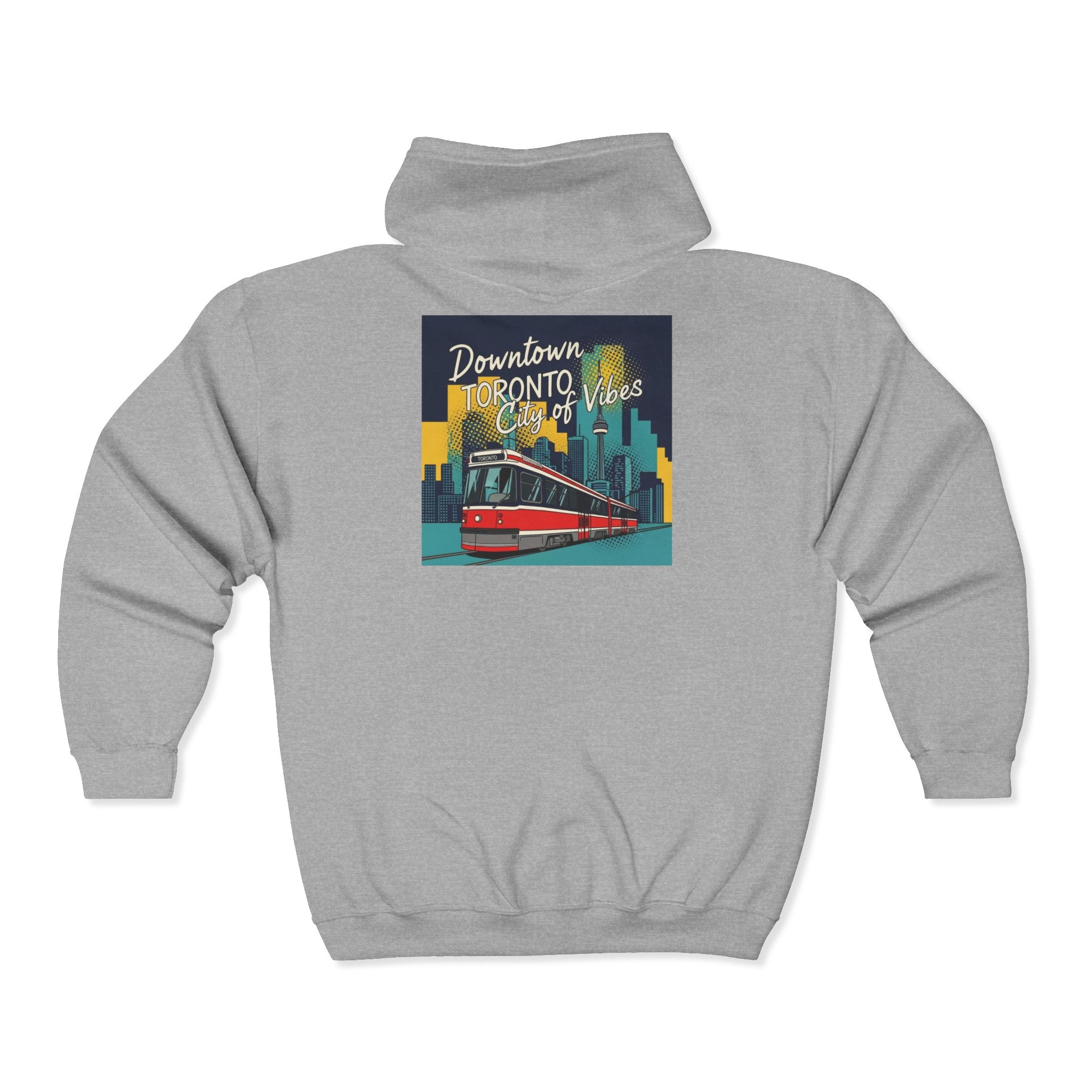 Toronto Tram Hoodie, Cozy Zip-Up Sweatshirt, City Life Apparel, Toronto [...]