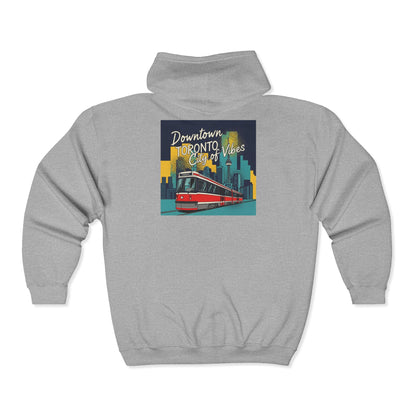 Toronto Tram Hoodie, Cozy Zip-Up Sweatshirt, City Life Apparel, Toronto [...]