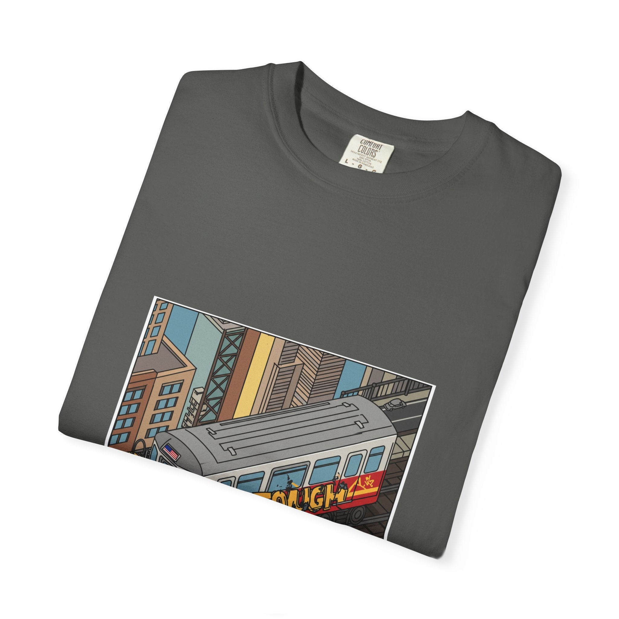 NYC Touch Unisex Garment-Dyed T-Shirt - Cool Light Blue Tee with City Graphics