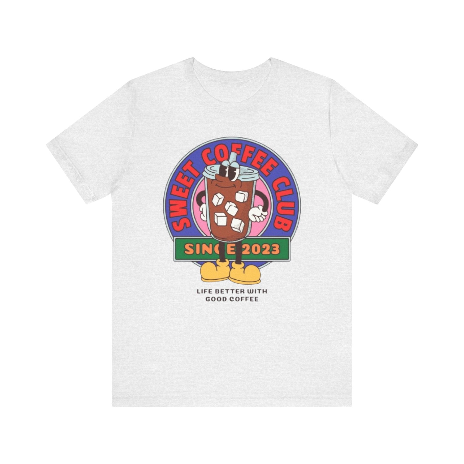 Unisex Graphic Tee - Sunset Coffee Club Printed Tee - Eco-Friendly Cas