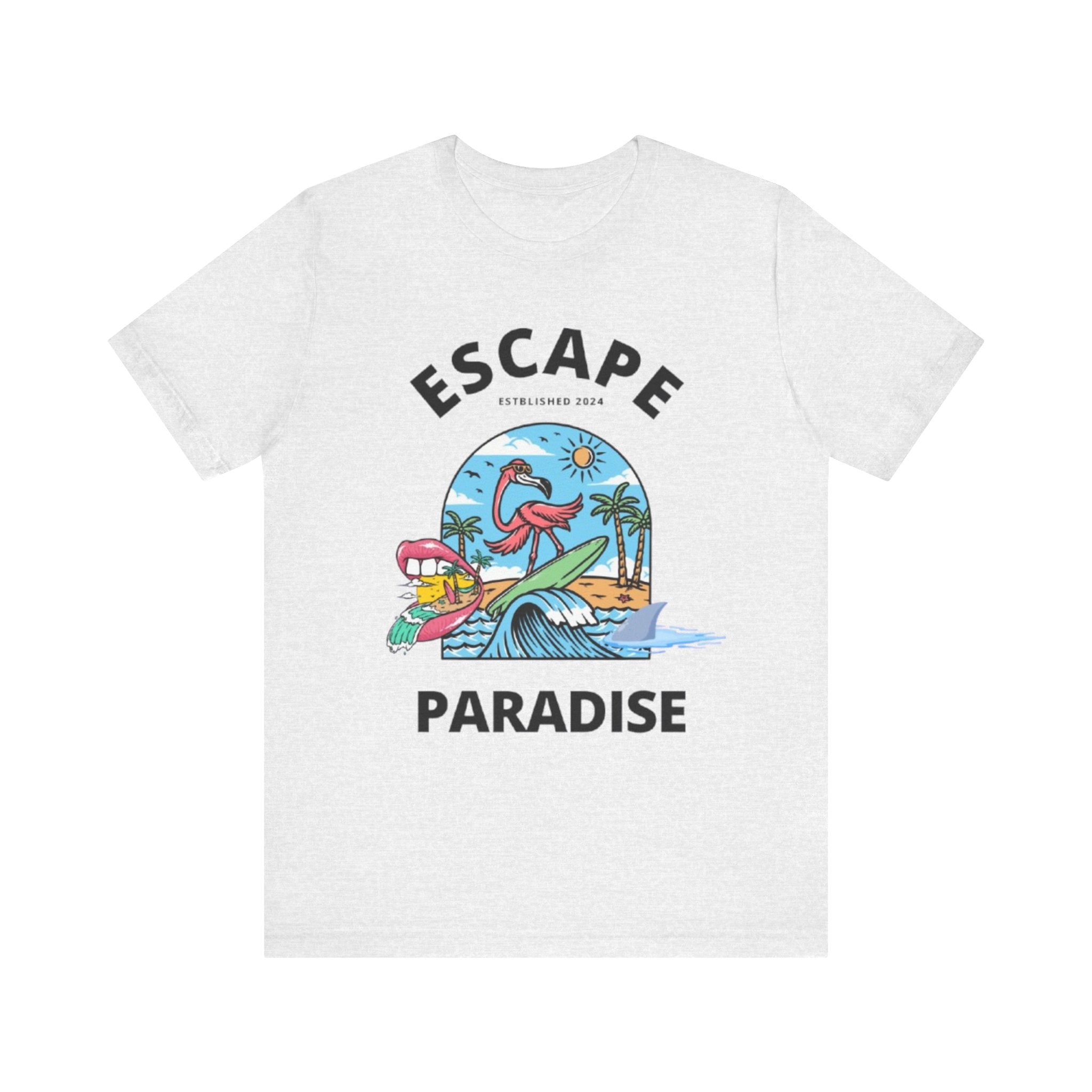Unisex Graphic Tee - Eco-Friendly Unisex Jersey T-Shirt - Comfortable Casual Wear Tee - Escape Paradise Printed Tee - Gift