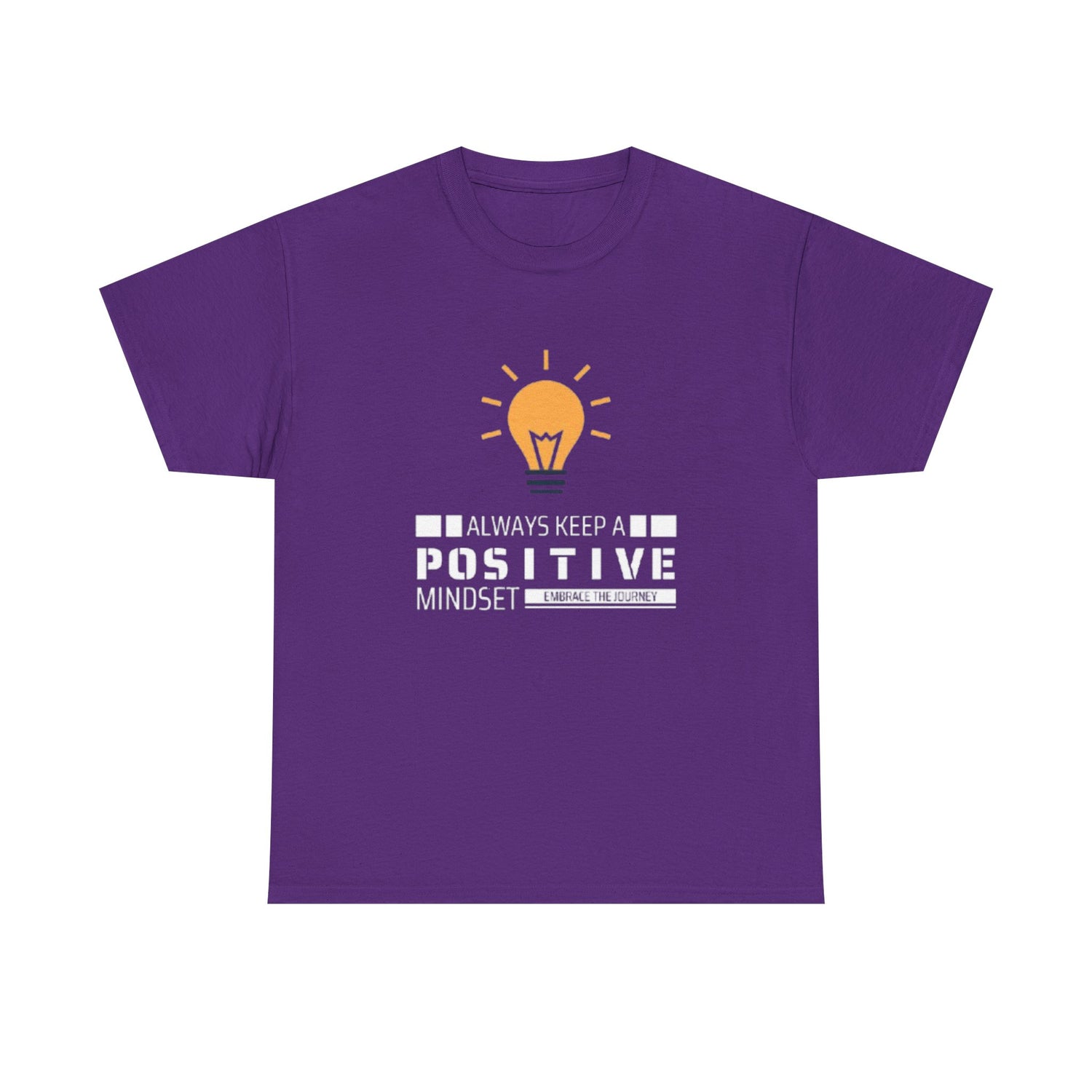 Unisex Heavy Cotton Tee - Positive Mindset Printed  T-Shirt - Comfortable Casual Wear Tee - Unique Graphic Tee - Gift