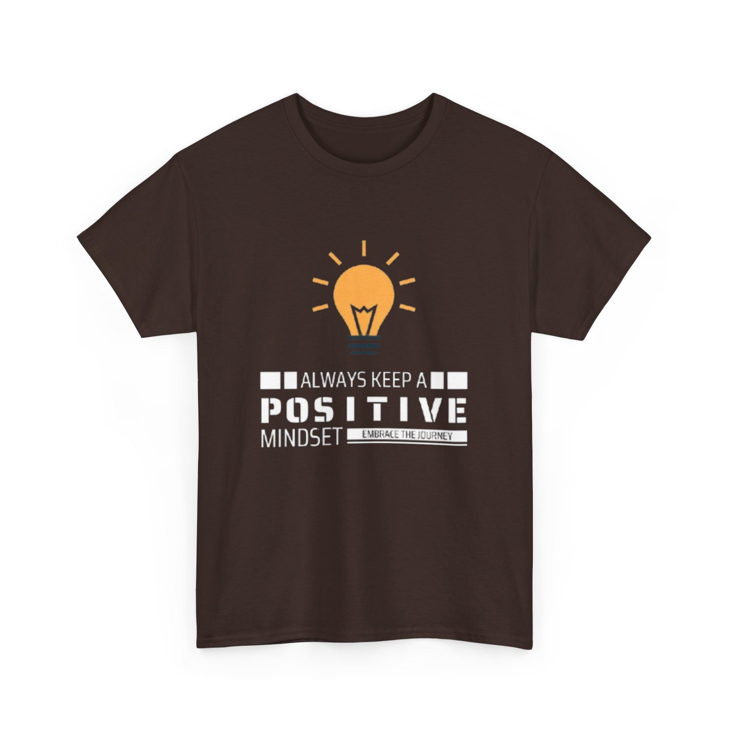 Unisex Heavy Cotton Tee - Positive Mindset Printed  T-Shirt - Comfortable Casual Wear Tee - Unique Graphic Tee - Gift
