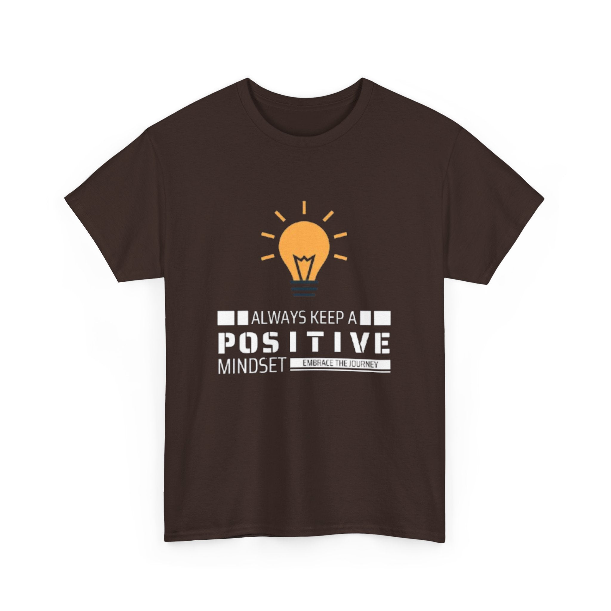 Unisex Heavy Cotton Tee - Positive Mindset Printed  T-Shirt - Comfortable Casual Wear Tee - Unique Graphic Tee - Gift