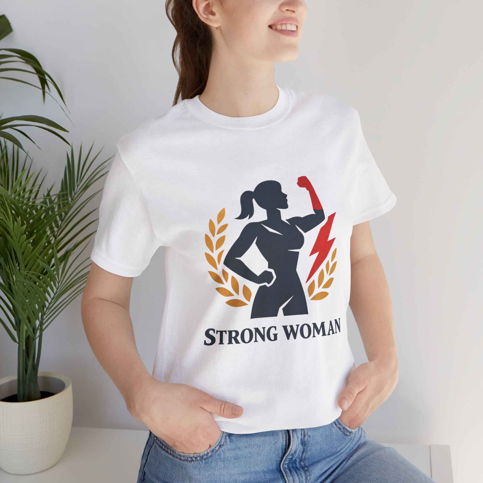 Unisex Graphic Tee - Eco-Friendly Unisex Jersey T-Shirt - Comfortable Casual Wear Tee - Strong Woman Printed Tee - Gift