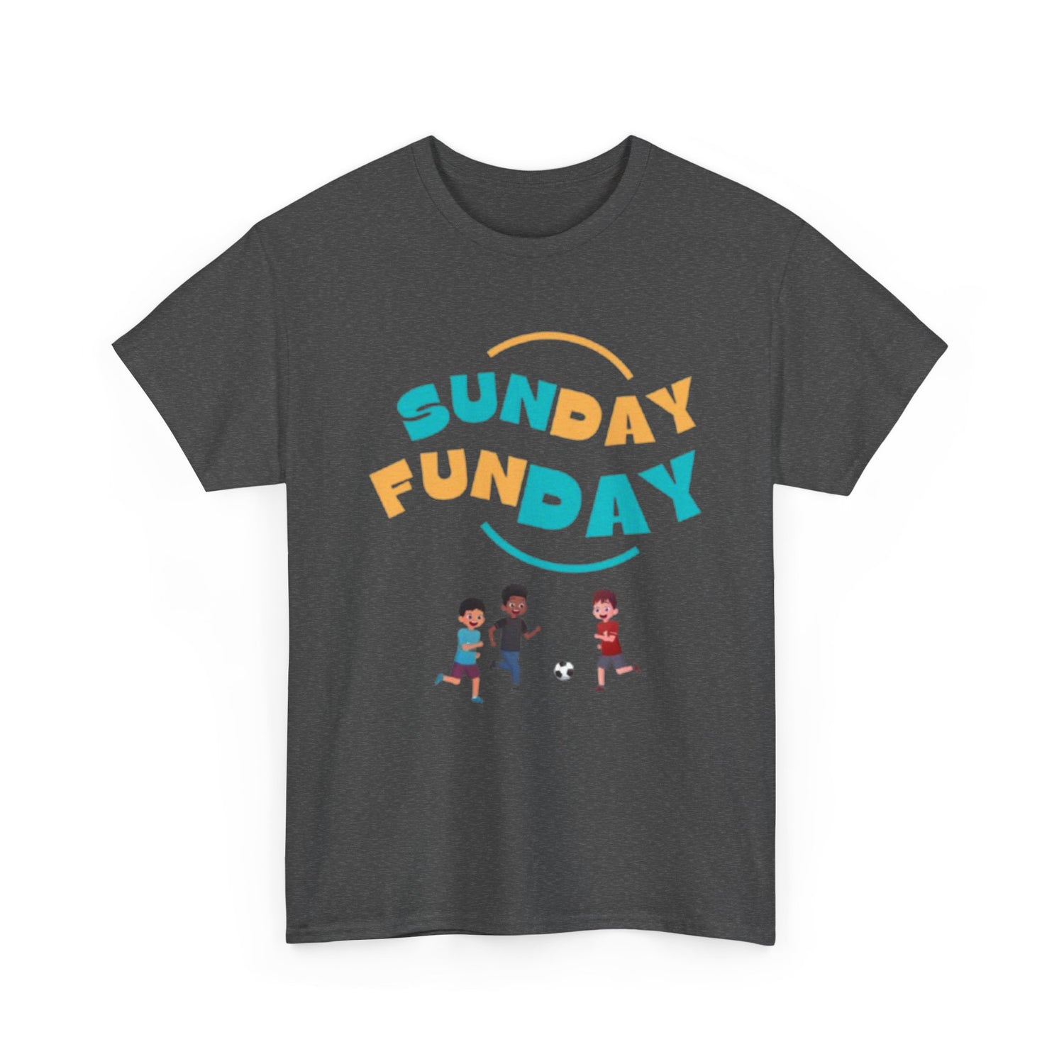 Unisex Heavy Cotton Tee - Sunday Funday Printed  T-Shirt - Comfortable Casual Wear Tee - Unique Graphic Tee - Gift