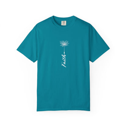 Faith Unisex Garment-Dyed T-Shirt - Inspirational Teal Tee for Everyday Wear