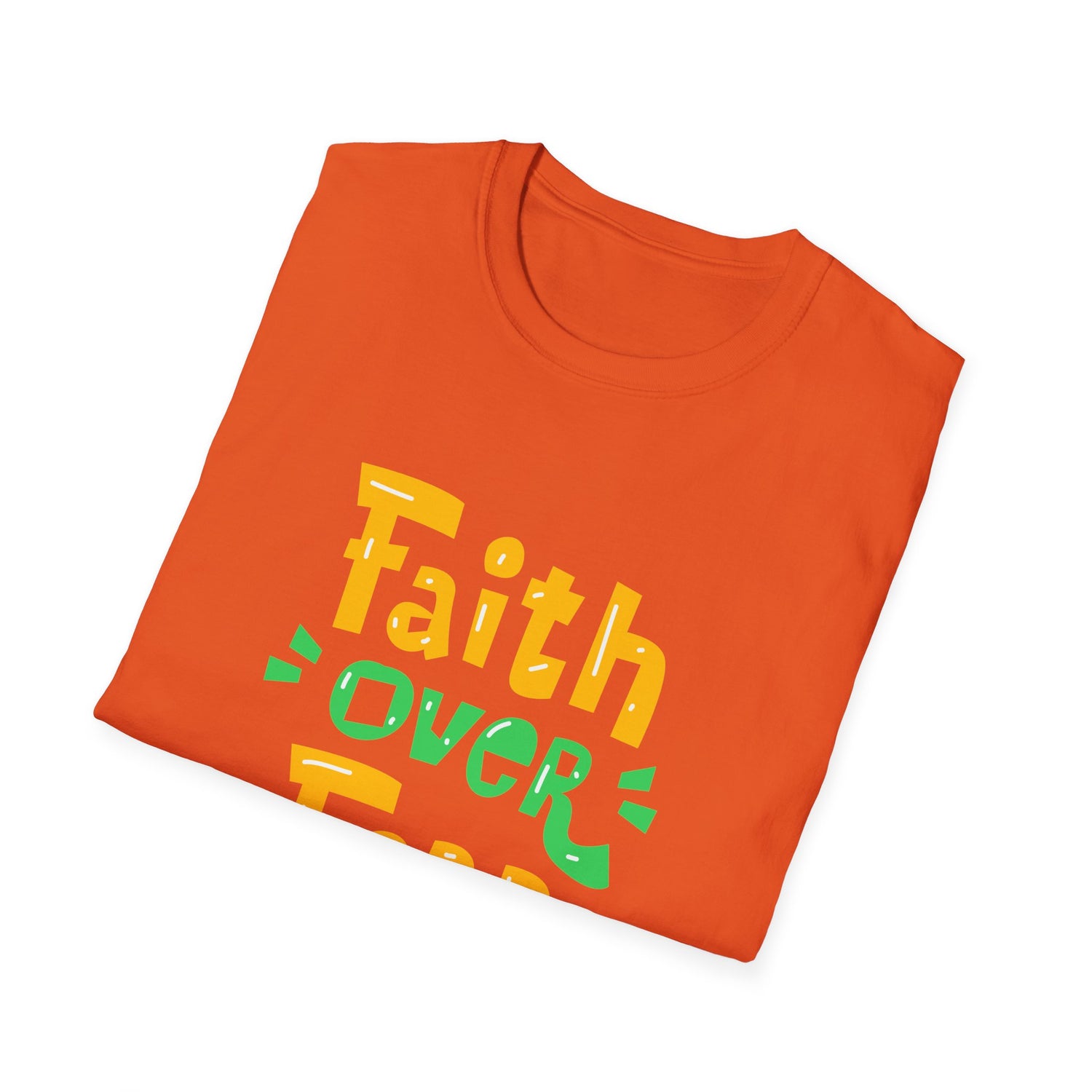 Faith Over Fear Unisex Softstyle T-Shirt - Inspirational Graphic Tee
