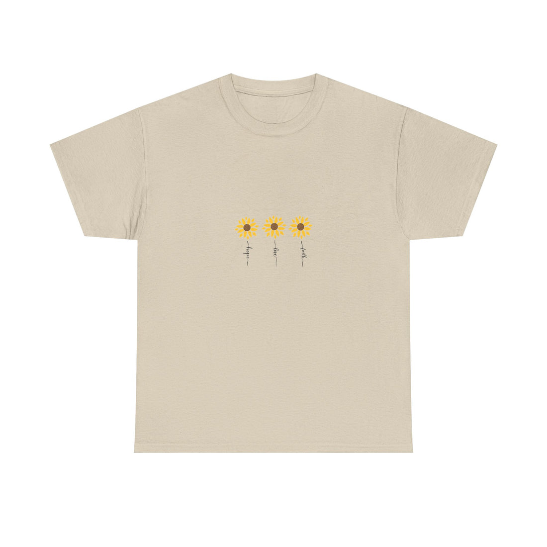 Sunflower Unisex Heavy Cotton Tee - Bright &amp; Cheerful Casual Wear