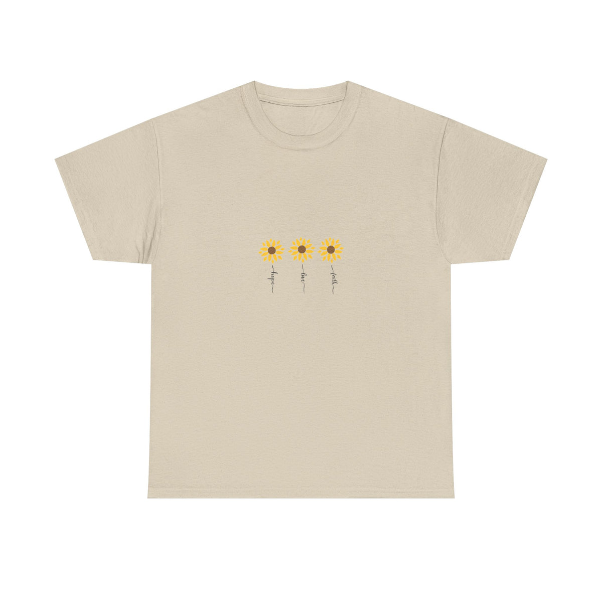 Sunflower Unisex Heavy Cotton Tee - Bright &amp; Cheerful Casual Wear