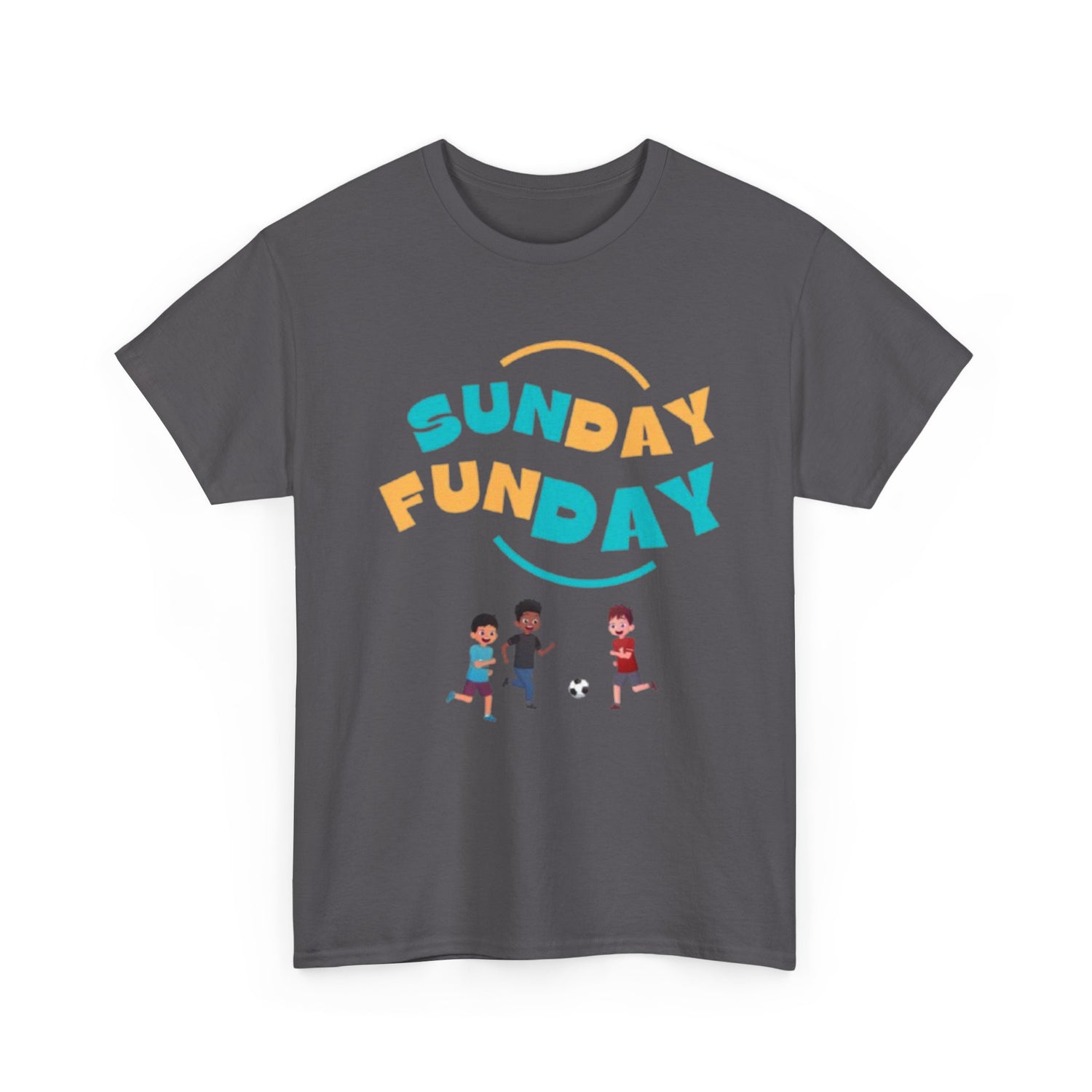 Unisex Heavy Cotton Tee - Sunday Funday Printed  T-Shirt - Comfortable Casual Wear Tee - Unique Graphic Tee - Gift