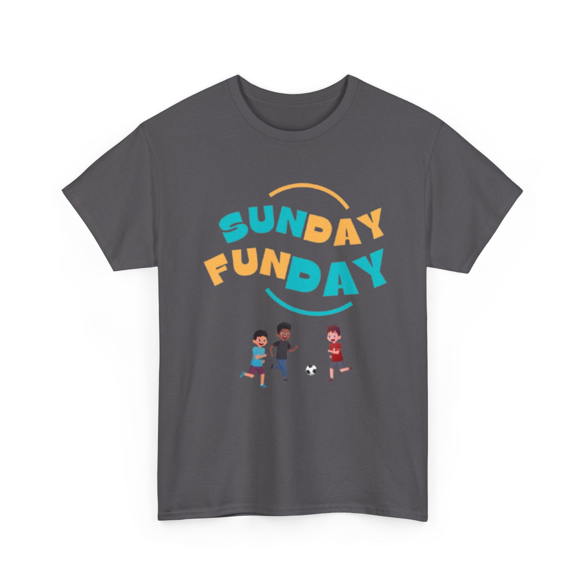 Unisex Heavy Cotton Tee - Sunday Funday Printed  T-Shirt - Comfortable Casual Wear Tee - Unique Graphic Tee - Gift