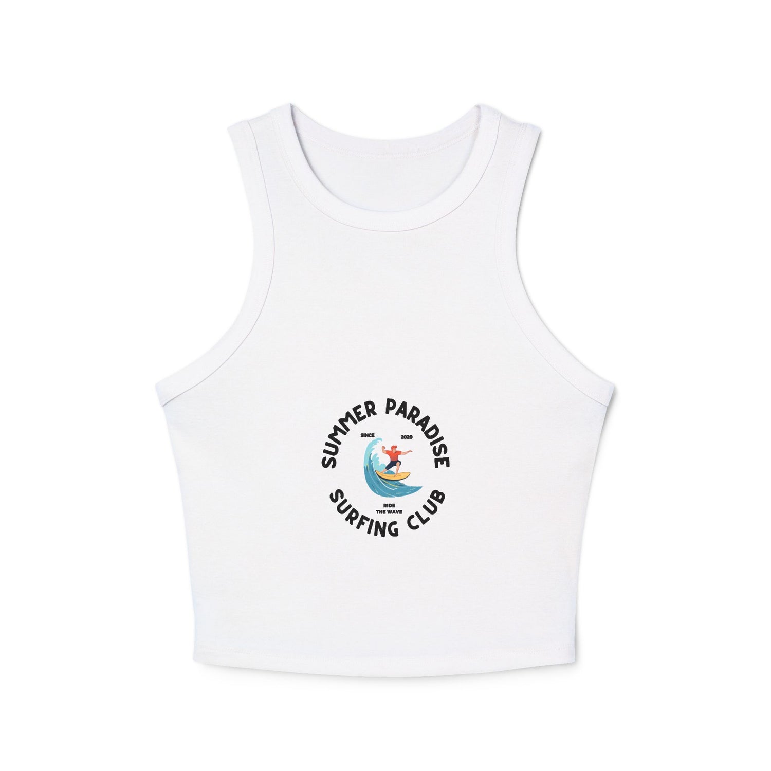 Surfing Club Racer Tank Top — "Summer Paradise" Graphic