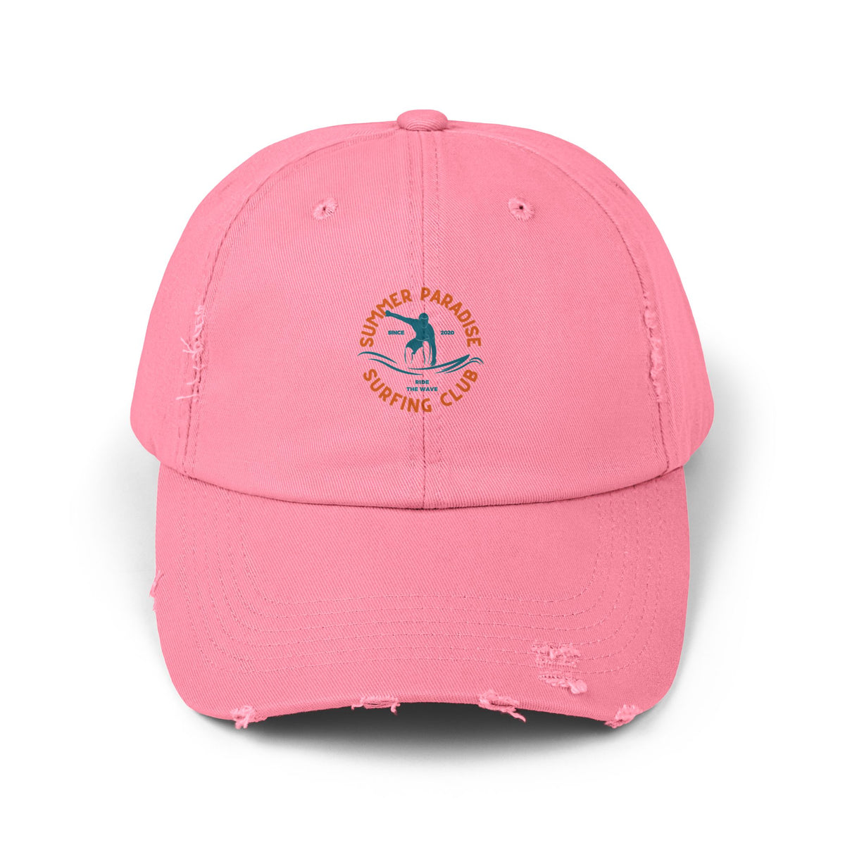 Unisex Distressed Surf Club Cap, Beach Hat, Casual Headwear, Outdoor Accessory, Gift for Surfers, Summer Style