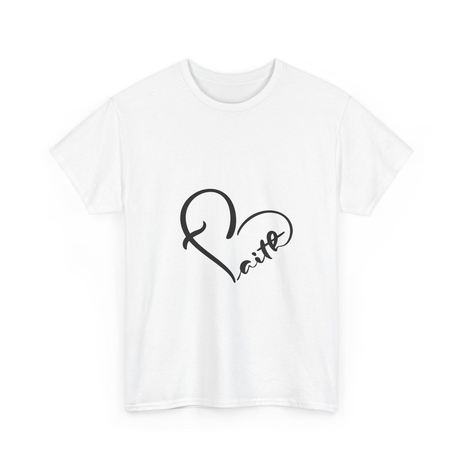 Unisex Heavy Cotton Tee - Stylish Heart Design for Love Enthusiasts