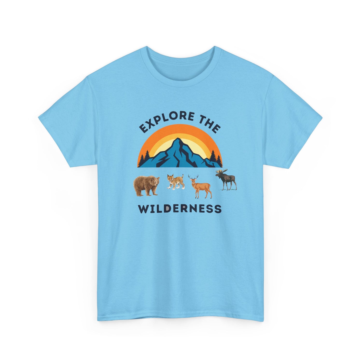 Explore The Wilderness Printed Unisex Tee - Casual Wear Graphic Shirt - Mens/Womens Top - Unique comfort Tee - Gift - Festival Apparel