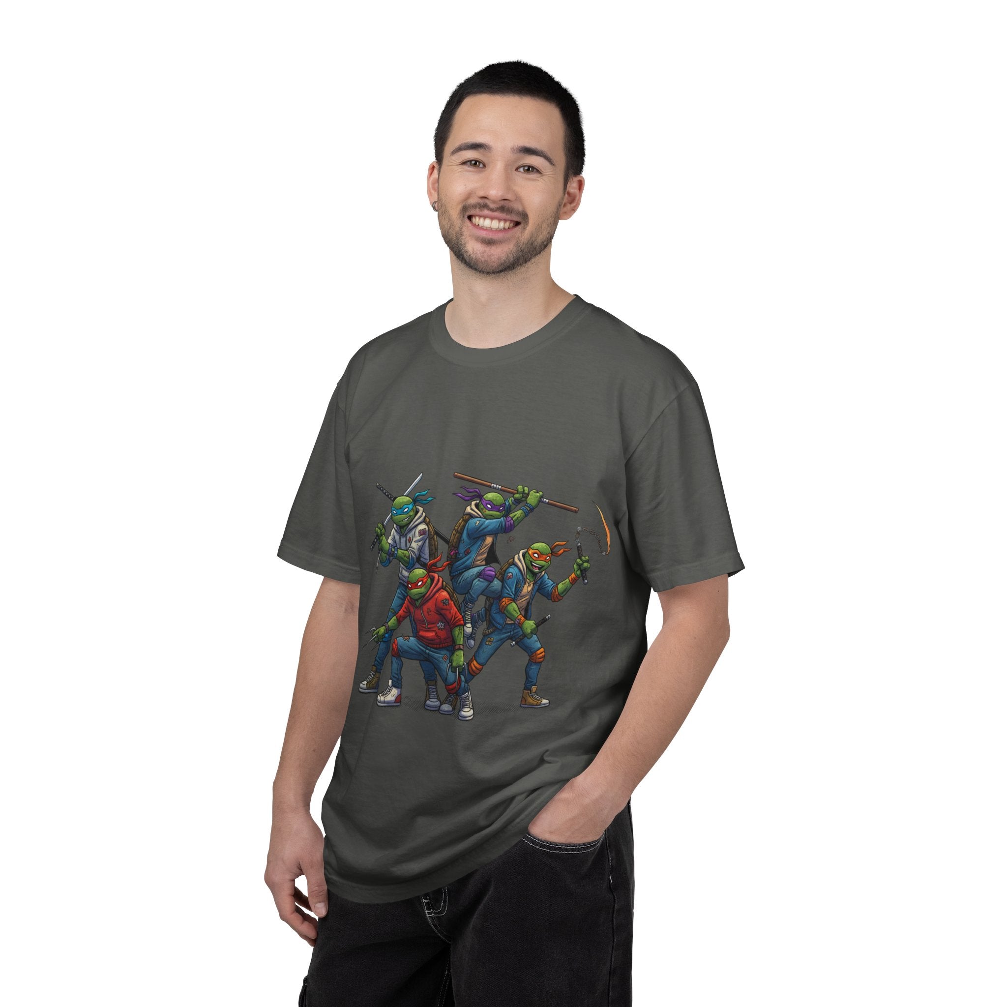 Ninja Turtle Trio T-Shirt | Retro Comic Heroes, Action Pose