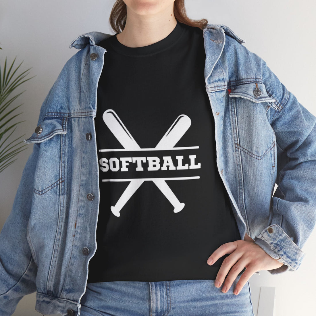 Unisex Heavy Cotton Tee - Softball Printed T-Shirt