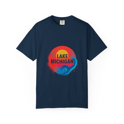 Lake Michigan Graphic T-Shirt, Unisex Summer Tee, Casual Beachwear, Great for Vacations, Lakeside Living, Gift for Travelers