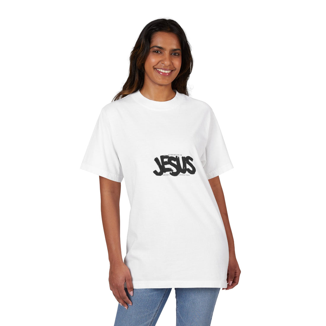 Unisex Jesus Graphic Drop-Shoulder T-Shirt for Casual Style
