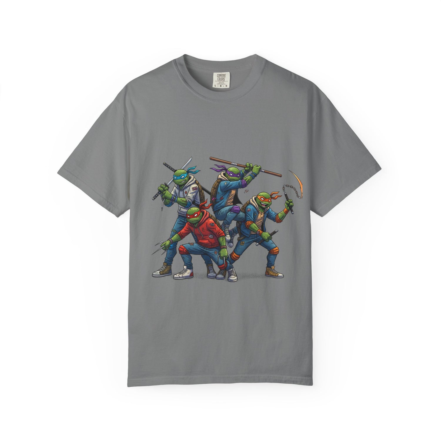 Ninja Turtle Trio T-Shirt | Retro Comic Heroes, Action Pose