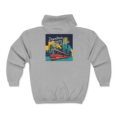 Toronto Tram Hoodie, Cozy Zip-Up Sweatshirt, City Life Apparel, Toronto [...]