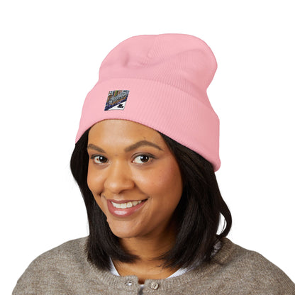 Cozy Embroidered Cuffed Beanie - Winter Warmth &amp; Style
