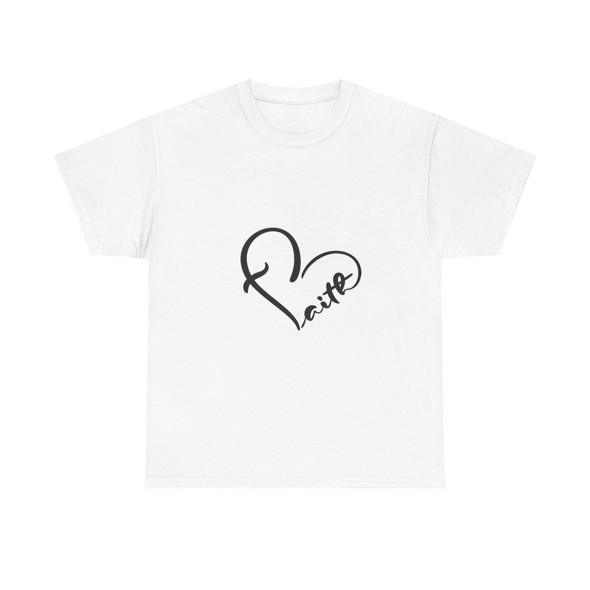 Unisex Heavy Cotton Tee - Stylish Heart Design for Love Enthusiasts