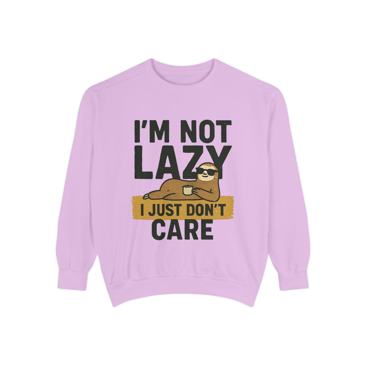 Lazy Sloth Sweatshirt - Relaxed Fit, Cozy Lounge Wear, Gift for Sloth Lovers, Funny Statement Apparel, Perfect for Relaxation Days