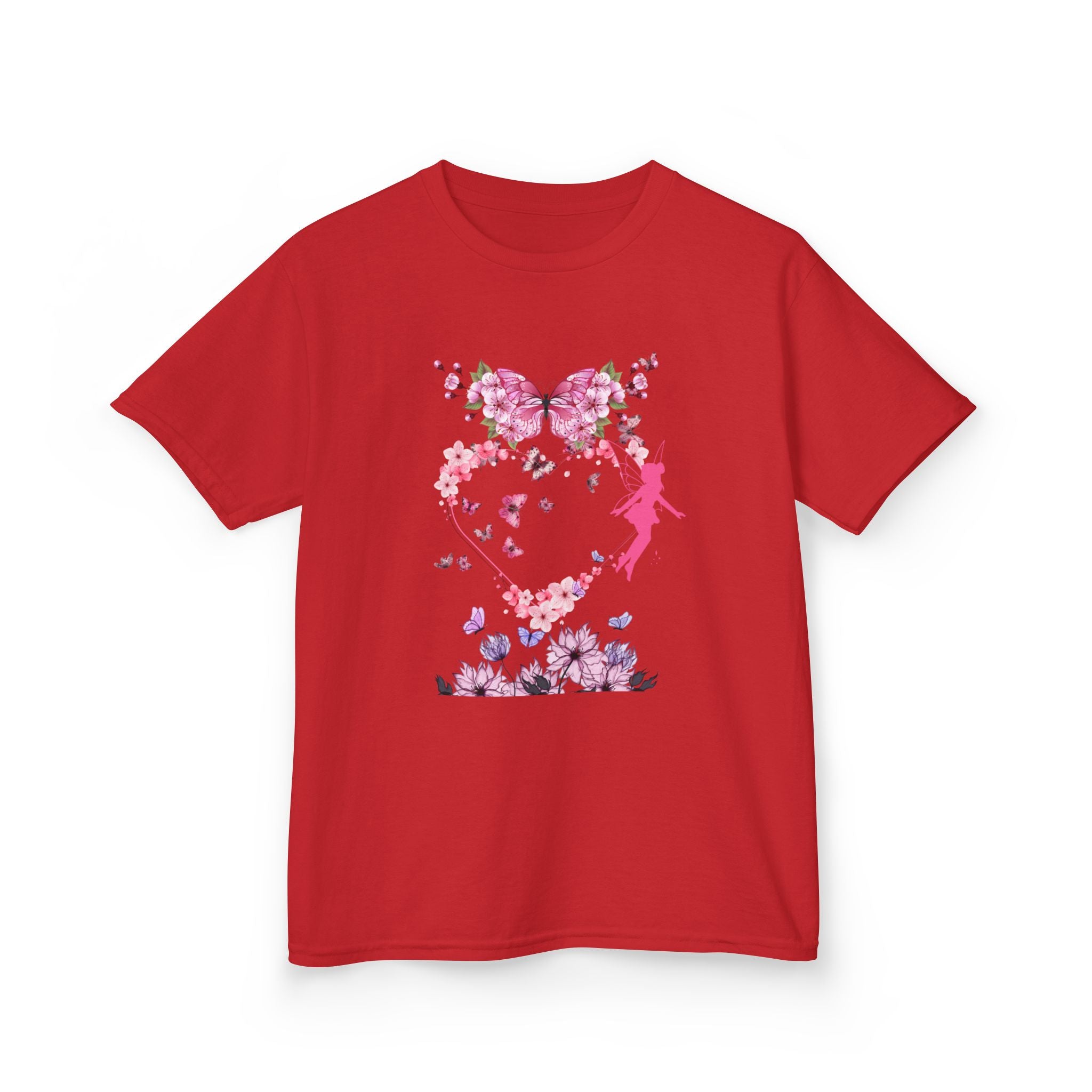 Floral Heart Kids Tee | Cute Floral T-Shirt for Kids, Gift for Birthdays, Spring Outfit, Family Photos, Casual Wear