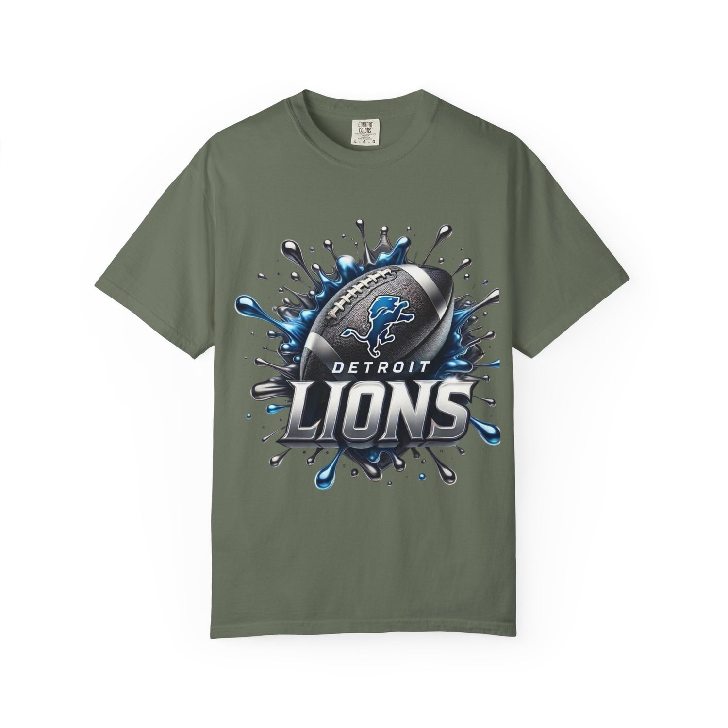 Detroit Lions Football Splash T-Shirt
