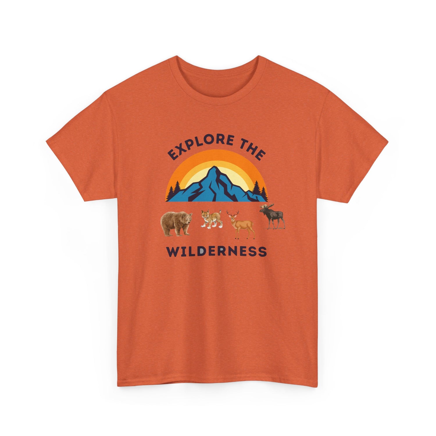 Explore The Wilderness Printed Unisex Tee - Casual Wear Graphic Shirt - Mens/Womens Top - Unique comfort Tee - Gift - Festival Apparel