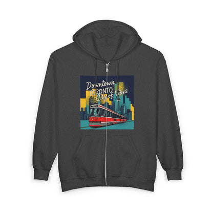 Toronto Tram Hoodie, Cozy Zip-Up Sweatshirt, City Life Apparel, Toronto [...]