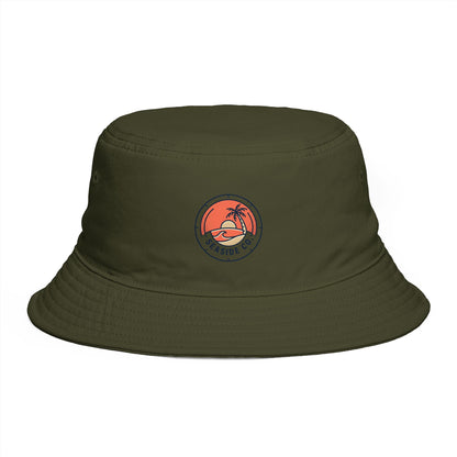Sunset Palm Bucket Hat — Tropical Surf Vibes Hat