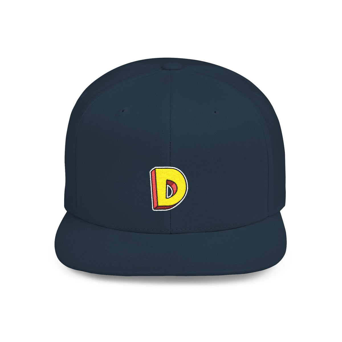 Flat Bill Snapback Cap - D represent Deron Cap, Hat with Letter Design, Baseball Cap for Men, Women and Kids, Adjustable Snapback Cap,