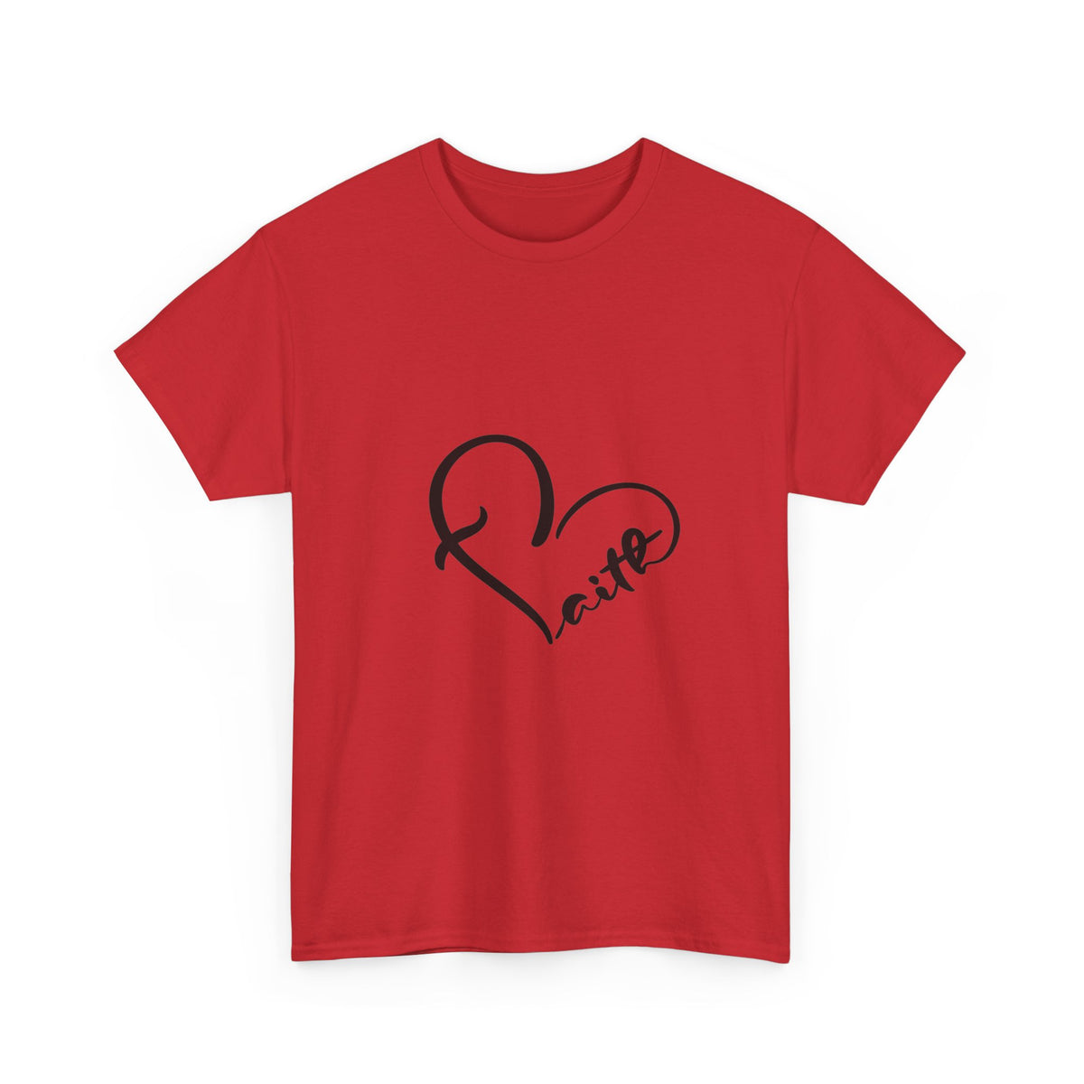 Unisex Heavy Cotton Tee - Stylish Heart Design for Love Enthusiasts