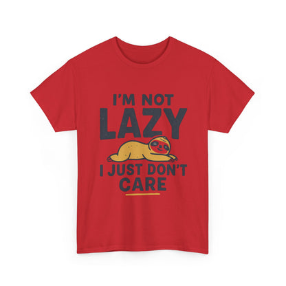 Lazy Sloth Unisex Tee, Funny Graphic T-Shirt, Perfect for Relaxation, Gifts for Friends, Cute Sloth Apparel