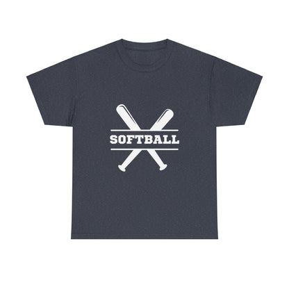 Unisex Heavy Cotton Tee - Softball Printed T-Shirt