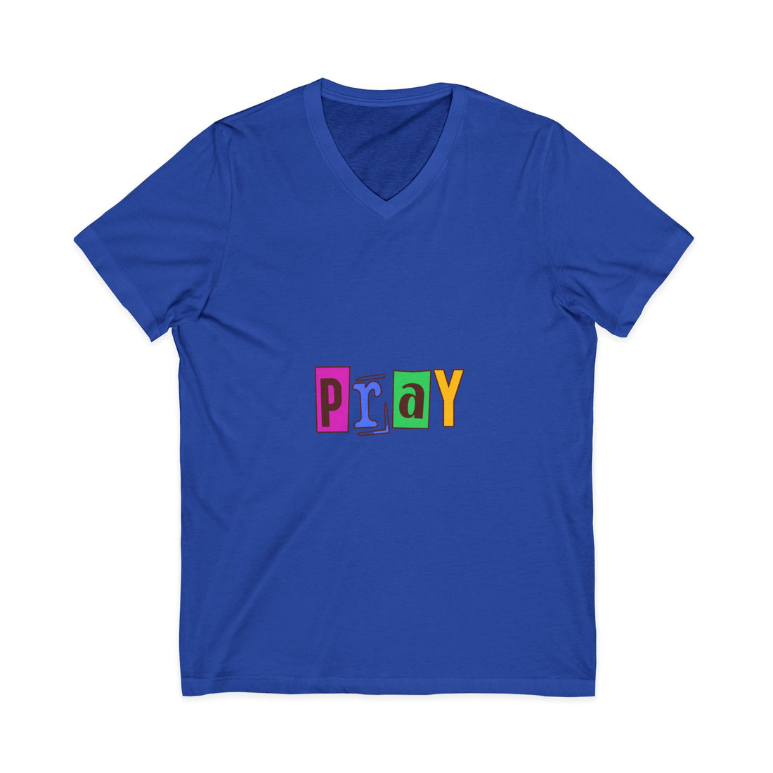 Pray V-Neck Tee - Unisex Inspirational Short Sleeve Shirt