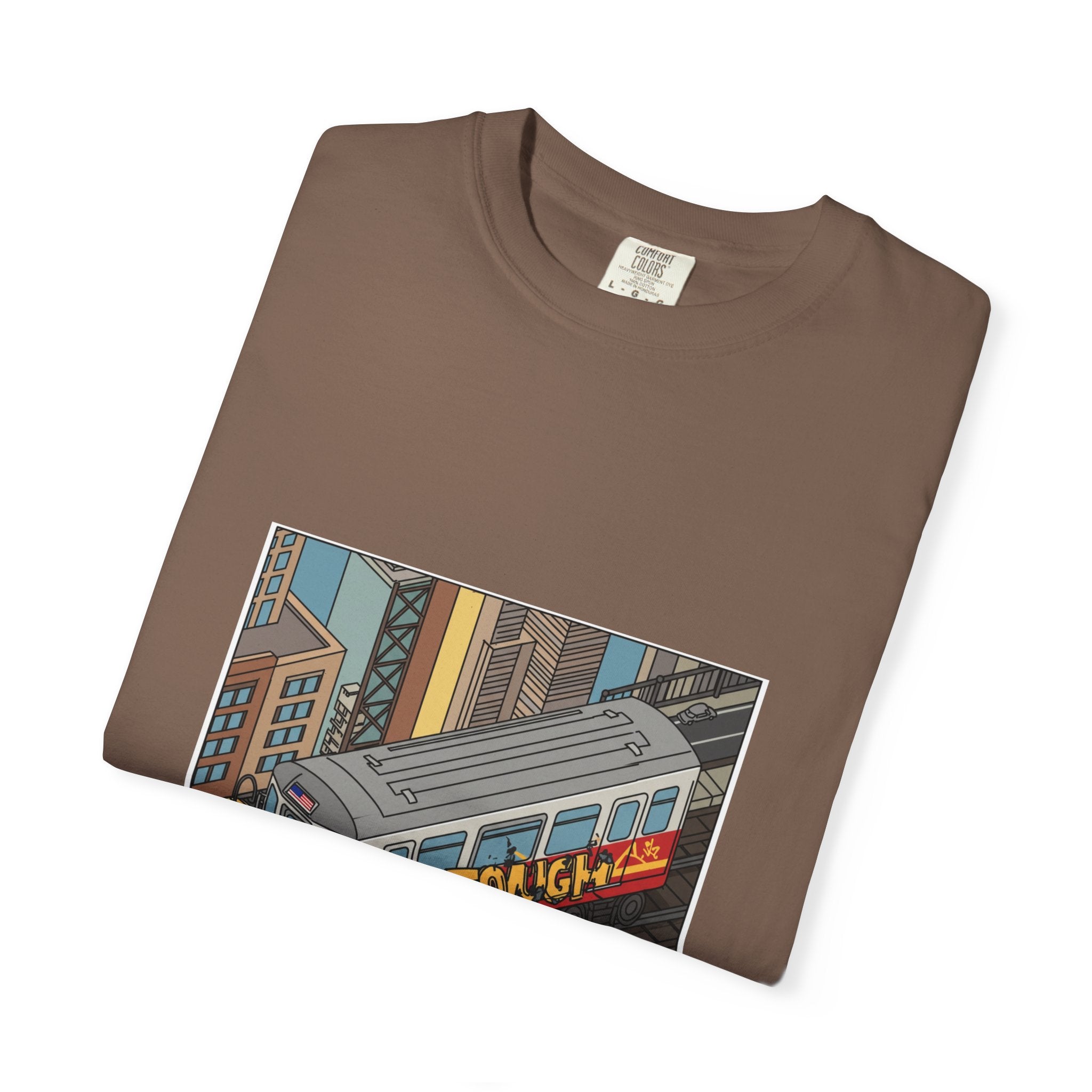NYC Touch Unisex Garment-Dyed T-Shirt - Cool Light Blue Tee with City Graphics